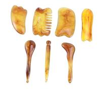 FOMIYES 7pcs Gua Sha Massage Tool Transparent Scraping Board for Face and Body Circulation Improvement and Skin Nourishment Body Massager