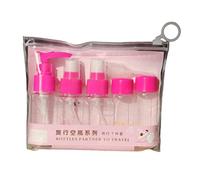 FOMIYES 7PCS Portable Refillable Perfume Spray Bottles Leak Vacuum Design Travel Cosmetic Atomizer Lightweight Rosy Red