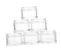 FOMIYES 7pcs Portable Round Medicine Box Organizer Stackable Weekly Pills Planner with Transparent Design Compact Travel-Friendly Pill Case for Medication Vitamins and Small Accessories