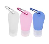 FOMIYES 7pcs Silicone Travel Bottles Set Pvc Bag and Keychains, Refillable Squeeze Bottles for Shampoo and Cosmetics, Portable Leakproof Dispenser for Travelling