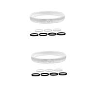 FOMIYES 8 pcs Elastic Shirt Sleeve Bands Chunky Snake Chain Bracelets Interlocking Coil Bangles Silver Black for Everyday Fashion and Sleeve Holding