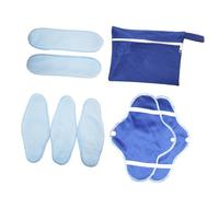 FOMIYES 8 Pcs Washable Reusable Cloth Menstrual Pads Portable Foldable Breathable Sanitary Towels for Women with Powerful Absorption and Soft Comfortable