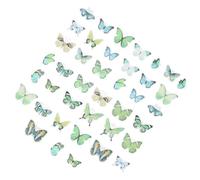 FOMIYES 80Pcs Butterfly Stickers Waterproof Pet Scrapbook Supplies DIY Journaling and Crafting Stickers for Diary Decoration, Vintage Green, 2pcs