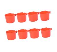 FOMIYES 8pcs Bird Feeding Bowls with Clamp Small Hanging Water Food Holders 8.3x8.3x6cm Wire Cage Cups for Pigeons Parrots Chickens and Rabbits