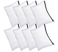FOMIYES 8Pcs Canvas Zipper Makeup Bags Set Sublimation Blank Cosmetic Organizer Pouches Heat Transfer Toiletry Travel Wash Bags for Women