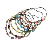 FOMIYES 8pcs Elastic Rose Hairband Floral Headpieces for Women and Comfortable Boho Wreaths for Weddings Beach Festivals Bridesmaids Crowns Tiaras