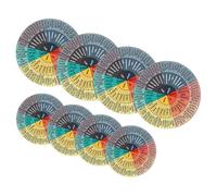 FOMIYES 8pcs Emotion Wheel Stickers Set Self-Adhesive Colorful Feeling Chart Decals for Laptop and Mental Health Use, Large and Small Sizes for Emotional Awareness and Mood Tracking