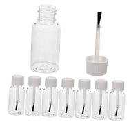 FOMIYES 8pcs Empty Nail Polish Bottle with Brush 20ml Pet Cylinder High-class Style Lightweight Easy to Carry Refillable Containers for Grooming on The Go