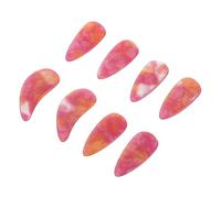 FOMIYES 8pcs Guzheng Finger Picks Set, Large Dual-surface Red Plastic Nails for Guzheng Performance and Practice, Reusable Right Left Hand String Instrument Accessories for Beginners