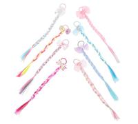 FOMIYES 8pcs Hair Extensions Braided Ponytail Long Ponytail Extension with Elastic Hair Rope Cute Cartoon Style for Daily Fashion Accessories