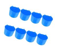 FOMIYES 8pcs Hanging Small Cage Bird Bowl and Rabbit Water Feeder Cup Lightweight Portable Pe Material Blue Pet Food and Water Bowl for Birds and Rabbits for Home Pet Care
