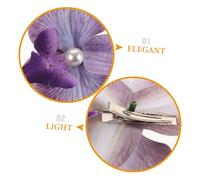 FOMIYES 8pcs Hawaiian Orchid Flower Hair Clips for Women and Realistic Floral Hair Pins with Comfortable Fit Tropical Beach Wedding and Luau Party Accessories
