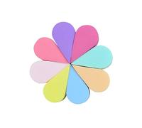 FOMIYES 8pcs Mixed Color Facial Cleaning Sponge Puff Petal Shape Makeup Tool for Suitable for All Skin Types Removes Makeup Dirt Effortlessly