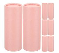 FOMIYES 8pcs Ml Kraft Paper Cylindrical Tubes with Caps for Essential Oil Bottles, Pink Paper Packaging Containers Featuring Matte Foil-stamped Surface and Easy Stacking, for Shipping