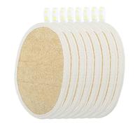 FOMIYES 8pcs Natural Loofah Sponges Thick Kitchen Dishwashing Scrubbers Organic Cleaning Pads for Household Bowls and Surfaces Safe Comfortable Use