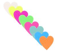 FOMIYES 8pcs Portable Memo Pads Sticky Design Self-adhesive Paper Notes with Reminder Function for Office and Homes, Colourful Heart-shaped Notepads for Students and Office Staff