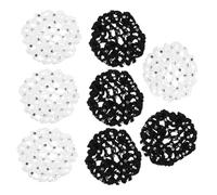 FOMIYES 8pcs Professional Rhinestone Hair Network Invisible Knit Hairnets Rhinestone Elastic Bun Covers for Skating Ballet Dance Hair Mesh for Updos
