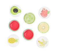 FOMIYES 8pcs Reusable Ice Eye Masks PVC Gel Cooling Eye Patches for Swelling Relief and Dark Circles Mixed Fruit Designs for Hot and Cold Therapy