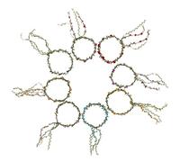 FOMIYES 8pcs Rose Flower Headband Floral Hair Accessories for Women Handmade Woven Braided Hairband for Festival and Wedding Guest