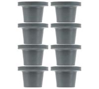 FOMIYES 8pcs Shower Transfer Chair Parts Rubber Foot for Bath Chair Rubber Feet Pads Commode Replacement Tips Bath Bench Leg Grey