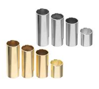 FOMIYES 8pcs Stainless Steel Guitar String Slide Set with Ergonomic Cylinder Tube Design, Compact and Sturdy Finger Slides for Performance and Home Practice on Fretboard and String