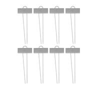 FOMIYES 8pcs Stainless Steel Plant Tags for Garden and Planter Use, Weatherproof Plant Labels for Succulent and Flower Identification, Sturdy Silver Garden Markers for Outdoor Gardening
