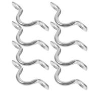 FOMIYES 8pcs Stainless Steel Yacht Bow Handle U-Shaped Grab Handles with Pad Eyes 5mm 316 Marine Grade Kayak Deck Hardware for Boating and Sailing