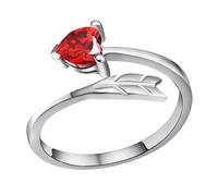 FOMIYES 925 Sterling Silver Cupid’s Arrow His and Her Matching Couple Rings, Adjustable Open Heart Arrow Design Fashion Wedding Finger Jewelry for Men and Women