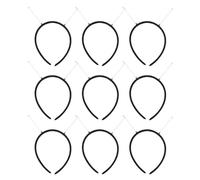 FOMIYES 9pcs DIY Spring Hairbands Black Thin Plastic Head Hoop for Handmade Masquerade Headwear Party Costume Crafting Concert Accessories