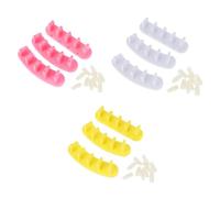 FOMIYES 9Pcs Plastic Nail Art Display Stands for Polish DIY Stand and Nail Tips Shelf, 3-In-1 Practice Holder for Home Use or Professional Salon