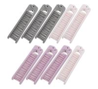FOMIYES 9pcs Portable Foldable Hair Brush and Double-headed Comb Made of Sturdy Abs Material with Wide and Dual Tooth Design, for Quick Styling On-the-go and Travel Use