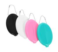 FOMIYES Abundant Colorful PVC Coin Pouches with Chain 4pcs Mini Money Pouches for Collectors