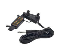FOMIYES Acoustic Guitar Pickup Tone and Volume Control Black Abs Material, 6.35mm Mono Plug and Crisp Sound for Compatible Acoustic Instruments Music Lovers