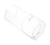FOMIYES Acrylic Hexagonal Makeup Brush Holder Dustproof Flip Lid, Cosmetic Brush Organizer Container for Makeup Tools Storage in Dressing Room