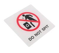 FOMIYES Adhesive No Spitting Sign Weather-Resistant Sticker for Public Spaces and Restaurants Visible Warning