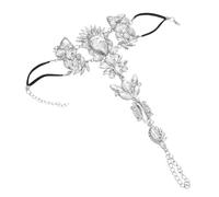 FOMIYES Adjustable Chunky Rhinestone Anklet for Women Sparkling Alloy Foot Chain Jewelry with Amethyst and Moonstone Accents Beach Foot Bracelet for Vacation and Party Wear