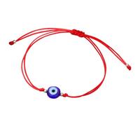 FOMIYES Adjustable Evil Eye Bracelet with Double Red String and Gold Beads Handmade Minimalist Wrist Jewelry for Men and Women Lightweight Protection Charm for Daily Wear and Special