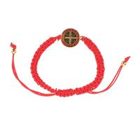 FOMIYES Adjustable Handmade Woven Saint Benedict Bracelet Red String Catholic Wrist Jewelry for Men and Women Religious Decorative Braided Cord Bracelet