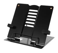 FOMIYES Adjustable Reading Stand Book Holder for Laptop and Tablet, Multipurpose Cookbook Holder with Swivel Base, Portable Document and Textbook Rack for Home and Office Use