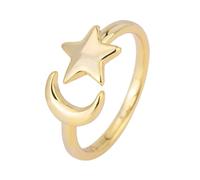 FOMIYES Adjustable Women S Star and Moon Open Ring Gold Plated Boho Accessory for Parties Cosplay Clubwear Fits Fingers Lightweight Shining Fashion Jewelry