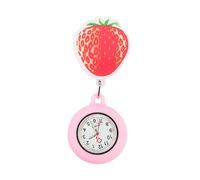 FOMIYES Adorable Silicone Pocket Watch for Luminous Stretchable Nurse Pocket Watch with Unique Strawberry Design Durable Practical for Medical Staff and Everyday Use