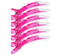 FOMIYES Alligator Hair Clips 6 Pcs Plastic Sectioning Clips for Thick Hair Styling at Home and Salon Use Random Color