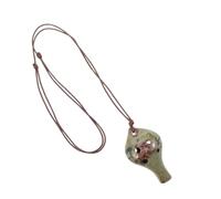 FOMIYES Alto C Ceramic Ocarina Easy to Carry with Vintage Peony Print, 6 Hole Musical Instrument and Resists Cracking for Beginners and Adults for Family Music and Ensemble Practice