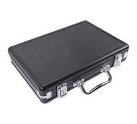 FOMIYES Aluminium Alloy Poker Chip Case Carrying Case Lockable Chip Container with Sponge Round-Edge Tray and Dice