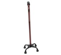 FOMIYES Aluminum Alloy Four-Leg Walking Stick for Seniors and Disabled Users - Non-Slip Rubber Feet Comfortable Gel Handle Height-Adjustable Quad Base Mobility Aid for Indoor Outdoor Use