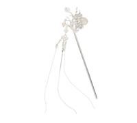 FOMIYES Ancient Style Hair Chopsticks for Women Vintage Chinese Handmade Flower Hairpin with Enchanting Tassels Metal Retro Fork Hair Pin for Buns and Updos