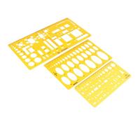 FOMIYES Architectural Drawing Template Set Interior Design Furniture Stencils Plastic Rulers for Engineering Students and Teachers, 3 Pieces