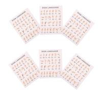 FOMIYES Asl Sign Language Learning Posters 8 Sheets for Home and Classroom Alphabet Education Wall Charts Gesture Language Hanging Posters for Beginners
