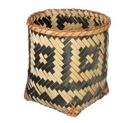 FOMIYES Bamboo Woven Basket Woven Trash Can Natural Weaving Design