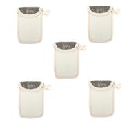 FOMIYES Bar Soap Storage Bag 5pcs Face Cleanser Soap Bag Exfoliating Mesh Natural Linen Foaming Soap Saver